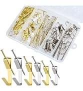 GCXIXPY 120 Pcs Picture Hanging Kit, Picture Hangers 10lb, 30lb, 50lb Hooks with Nails, Picture H...
