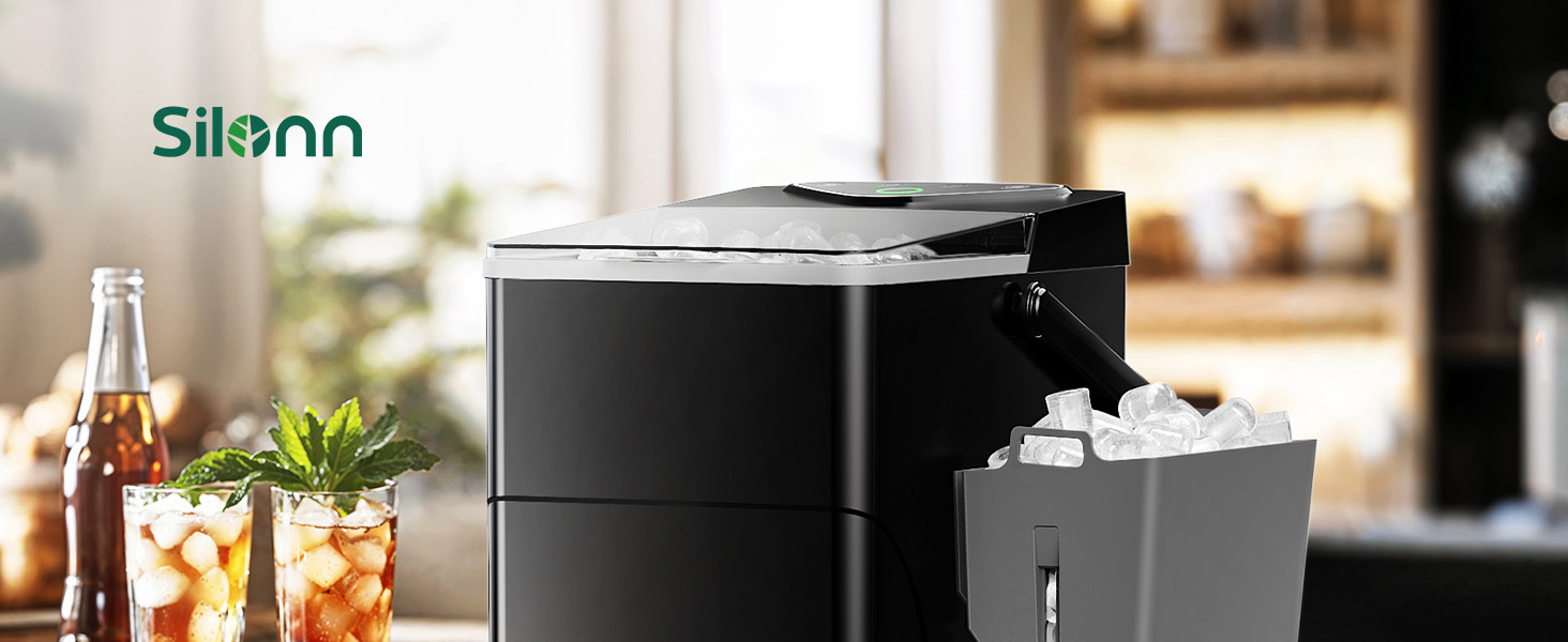 Silonn upgrade countertop ice maker: fresh ice, on demand
