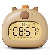 BANDIANCY Capybara Kids Alarm Clock with Night Light, Digital Alarm Clock for Bedrooms, USB Recha...
