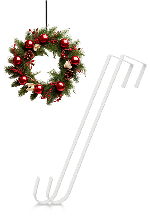 Wreath Hanger White Wreath Hangers for Front Door 2 Pack Wreaths Hangers Hook Over The Door Hook