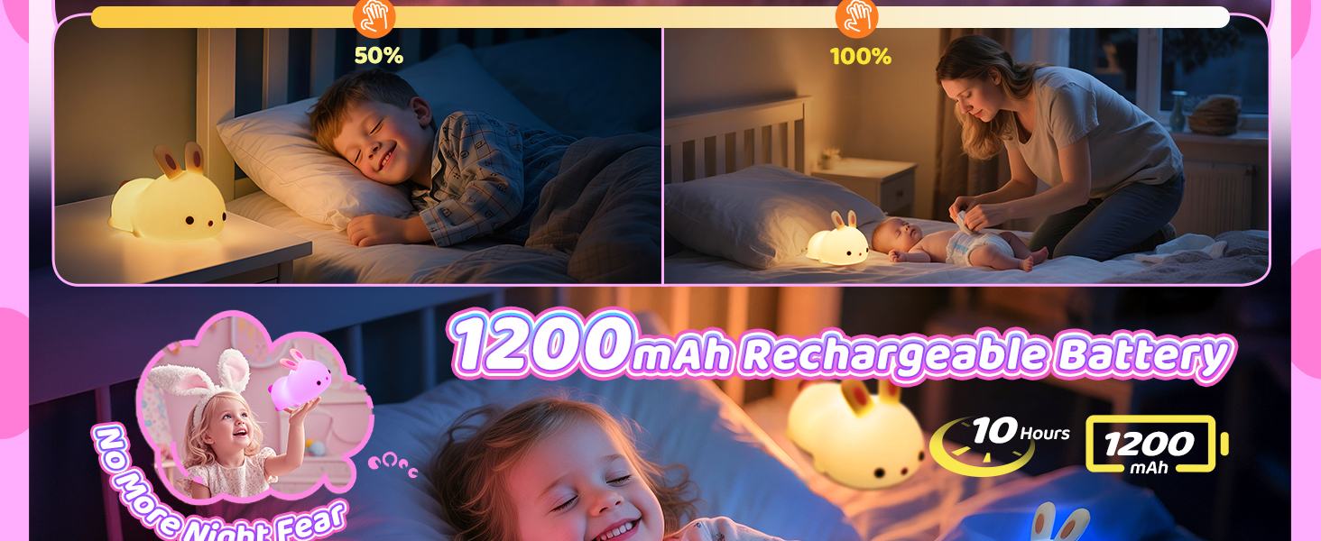 bunny night light for kids night light for baby nursery night light kids lamp