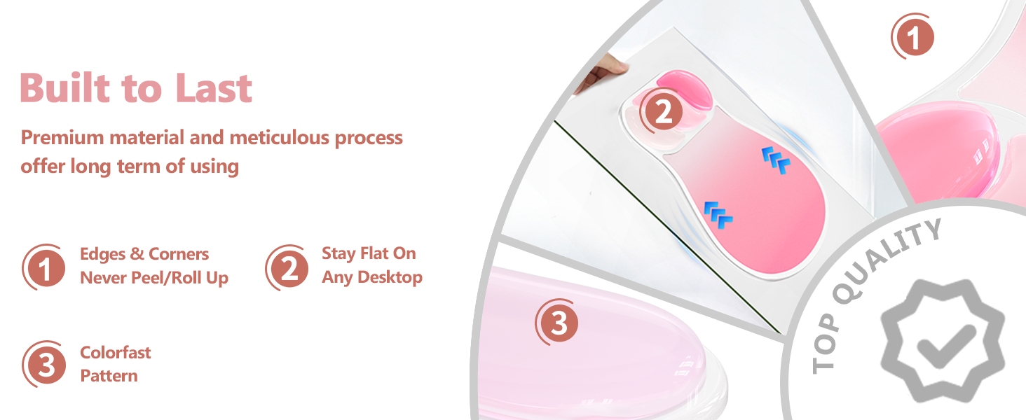 cute mouse pad with wrist pad floral design for girls women female desk accessories