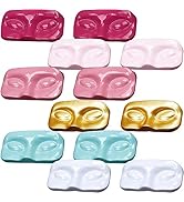 Mobestech 12Pcs Empty Eyelash Trays Holder Plastic False Eyelash Storage Cases Fake Eyelash Packa...