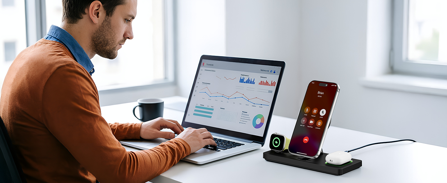 3in1 wireless charging station