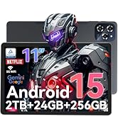 Tablet Android 15 Tablet-11 Inch FHD Display, 24GB RAM 256GB ROM /2TB TF, T615 Octa-Core AI Table...