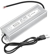 11.7A 280W 24 Volt LED Power Supply, 110V AC to 24V DC Converter, Waterproof IP67 Driver Low Volt...