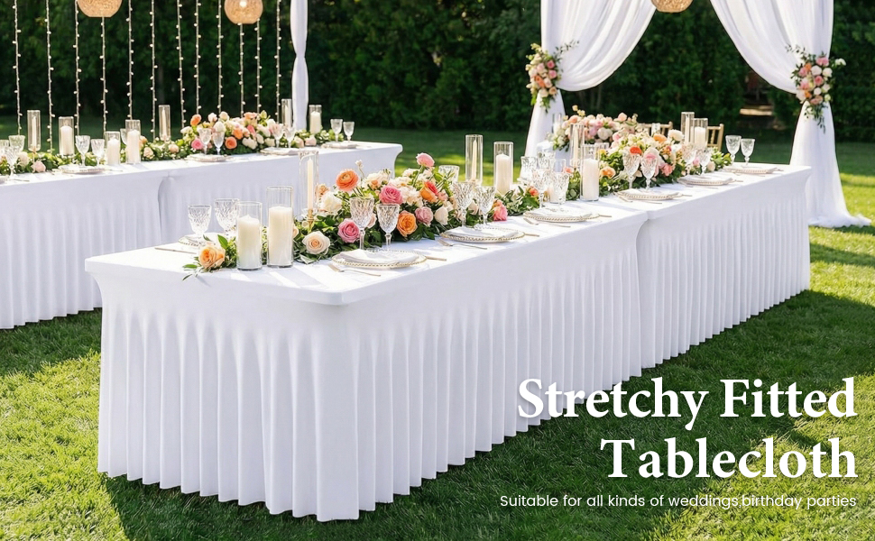 spandex table cloth table skirt