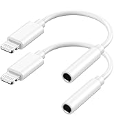 [Apple MFi Certified] for iPhone 3.5mm Headphones Adapter, 2 Pack Lightning to 3.5 mm Headphone/E...