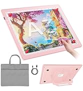 ZEXALIGHT A3 Rechargeable Light Box for Tracing Drawing, 8 Adjustable Angles LED Light Pad with 3...
