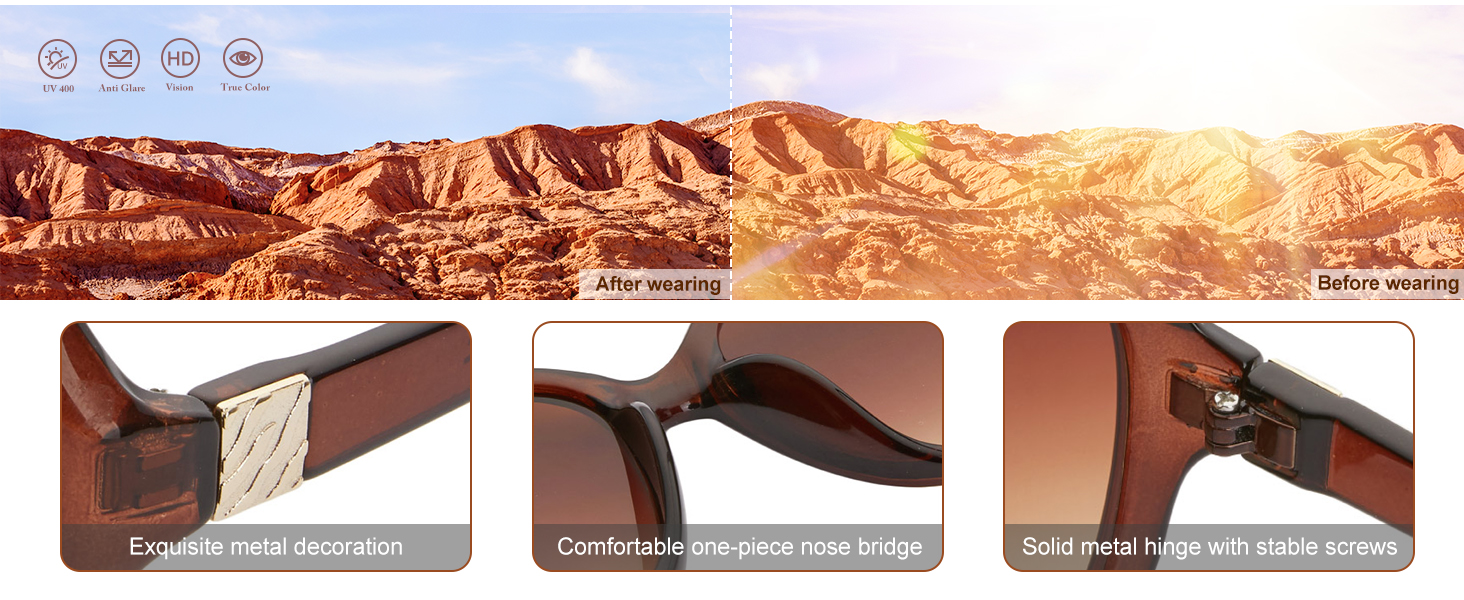 HD vision protect eyes PC lens harmful UV rays filter sunlight glare UV400 protection