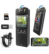 Bextgoo Body Camera, Mini Action Camcorder, Hands Free Sports Camera with Magnetic Back Clip, Col...
