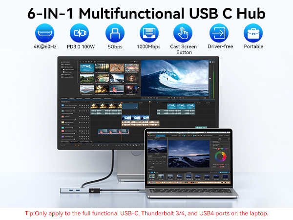 6 IN 1 USB C HUB