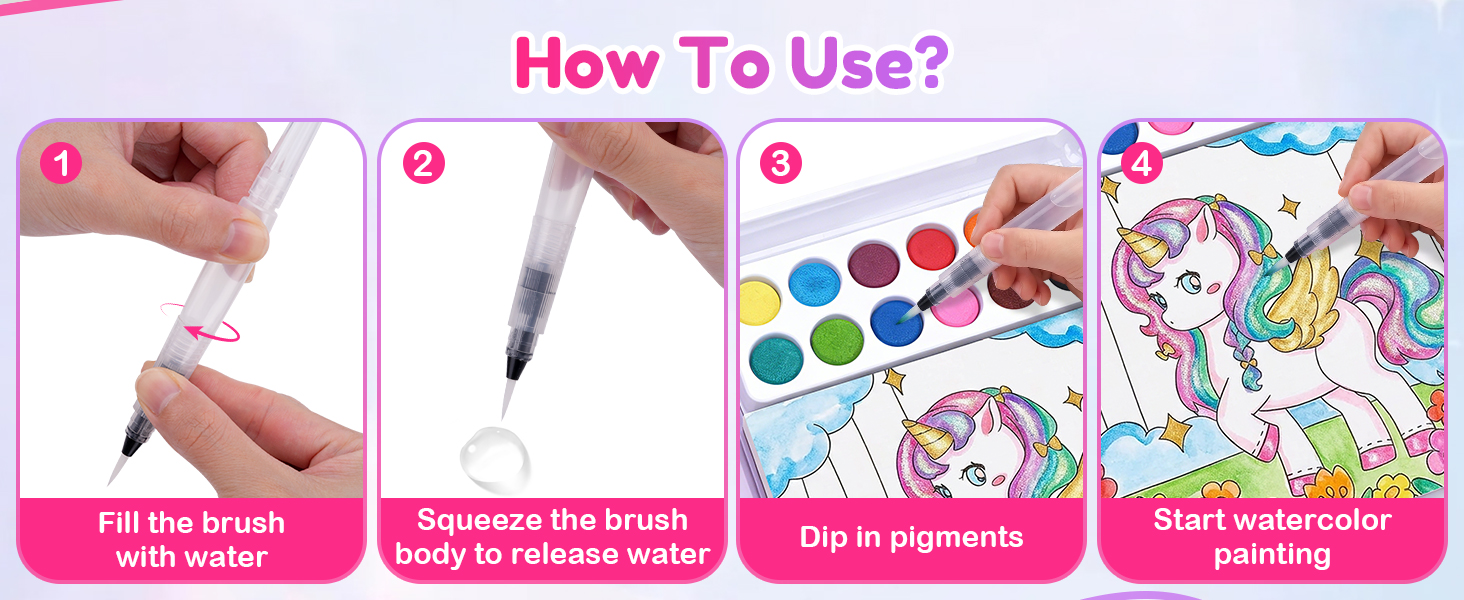 CMTOOP Paint with Water Coloring Books for Kids