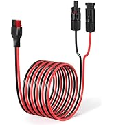 ZEHGCH Solar Panel Cable Connector Kit with 10AWG Heavy-Duty Tinned Copper Charge Cable for Porta...