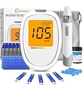 Blood Glucose Monitor Kit, Blood Sugar Testing kit with 50 Blood Sugar Test Strips, 50 Lancets, 1...