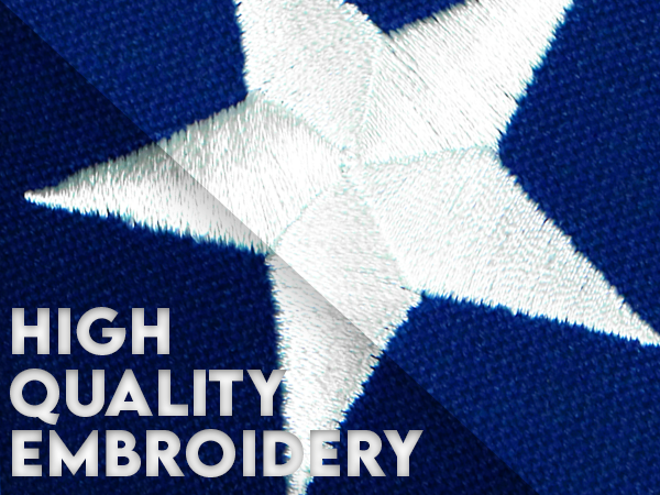 Embroidery High Quality Flag 