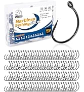 UCEC 190/220/260PCS Barbless Fishing Hooks, Carp Hooks Circle Curve Shank Fly Tying Fishing Hook ...