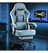 DUMOS Gaming Chair with Linkage Armrests, Video Game Chairs with Pocket Spring Cushion, Ergonomic...