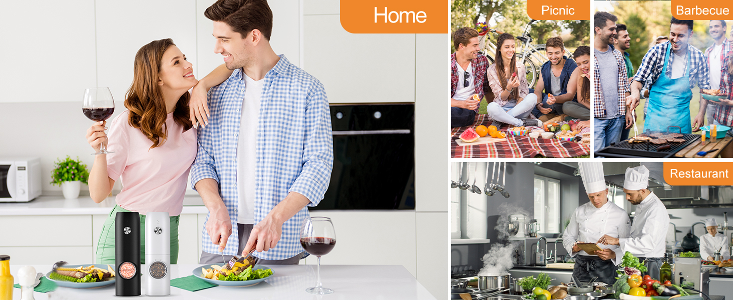 automatic salt and pepper grinder set