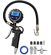 Digital Tire Pressure Gauge with Inflator, Air Compressor Accessories with Air Chuck Quick Connec...