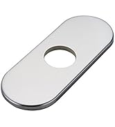 BWE Chrome Deck Plate, 6 Inch Faucet Hole Cover Fit for 1 Hole or 3 Hole (4-Inch Center) Bathroom...