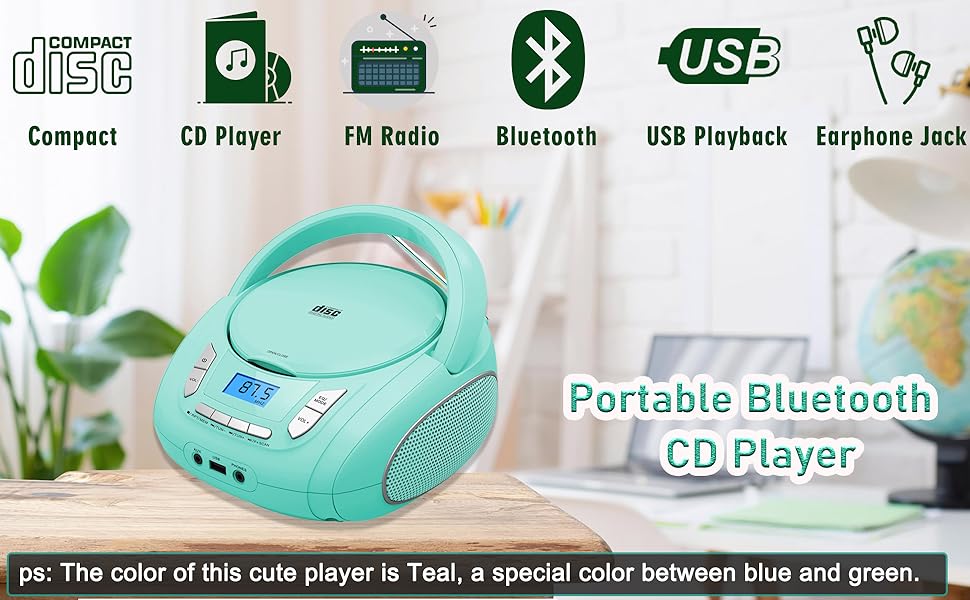 radio cd player green