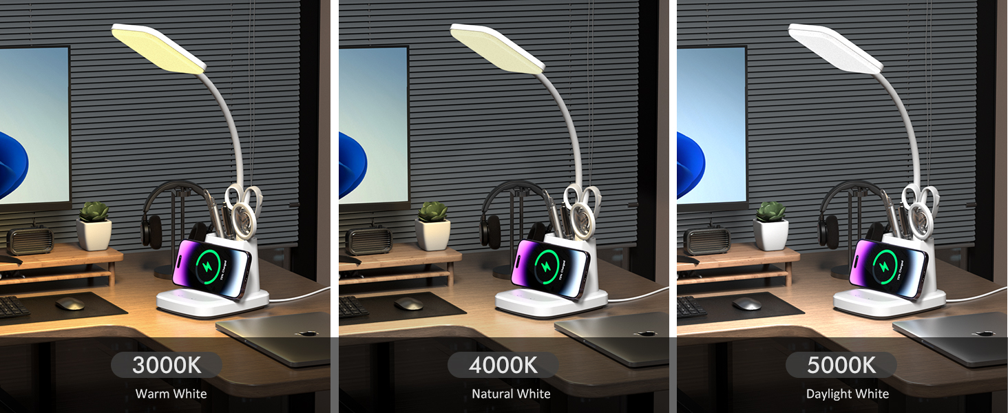 Vicsoon Desk Lamp with Wireless Charger