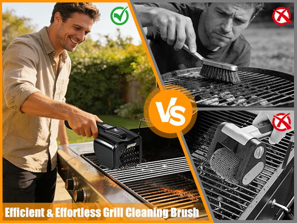 efficent and effortless grill brush