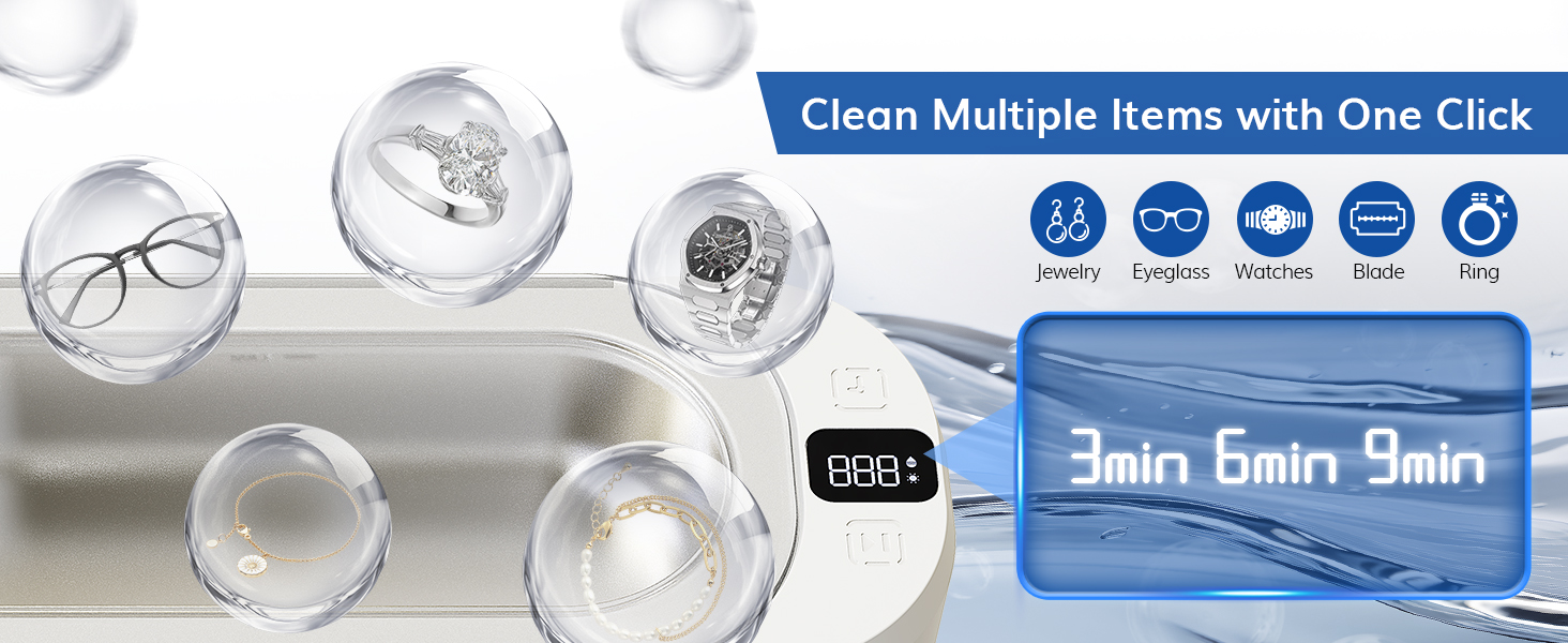 jewelry cleaner, ultrasonic jewelry cleaner, jewelry cleaner for all jewelry