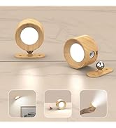 AKSDA 2Pack Battery Operated Wall Sconce, 3 Color Modes 3 Brightness Levels 360°Rotation Lighting...