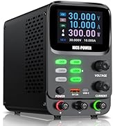 NICE-POWER DC Power Supply Variable 30V 10A,300W 5 Digit TFT Display 0.01mA 0.1mV Double Curve Be...