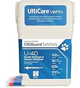UltiCare VetRx U-40 UltiGuard Safe Pack Pet Insulin Syringes 1/2cc, 29G x 1/2", 100 ct (With 1/2 ...
