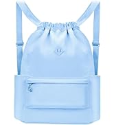 BAVELOE Drawstring Backpack with Wet Pocket Gym Backpack Water-Resistant Cinch String Bag Beach S...