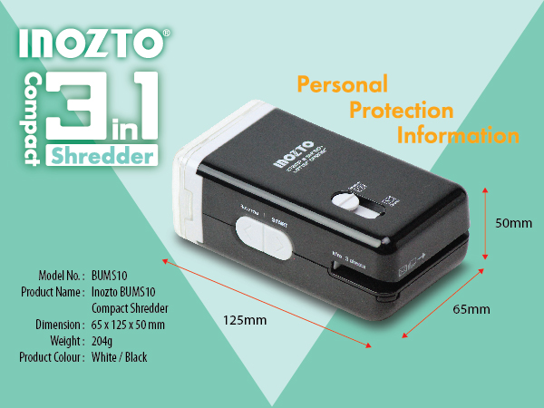 INOZTO Three-in-one Handheld Paper Shredder for Home and Office