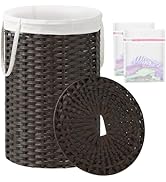 SETVSON Large Laundry Hamper Laundry Basket Round 34.3 Gal (130 L) Handwoven Wicker Laundry Baske...