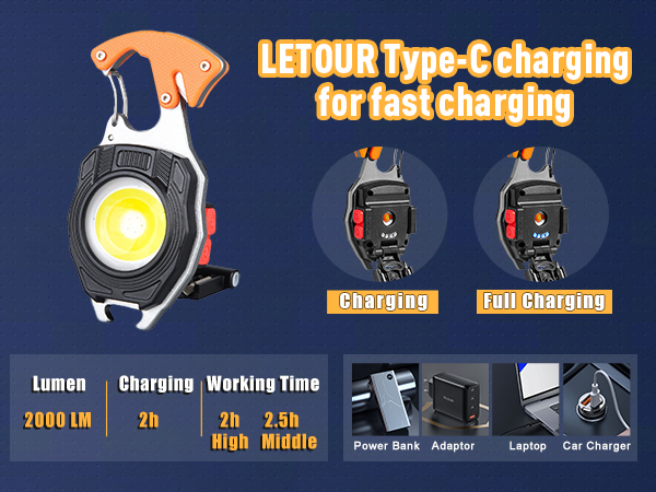 cob keychain work light