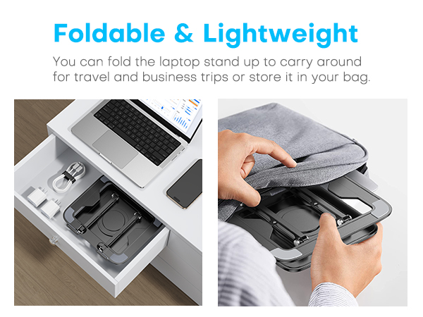 Portable laptop stand,laptop riser for desk,computer riser,laptop mount,laptop stand with 360