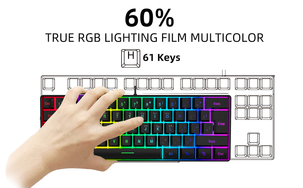 61 key gaming keyboard