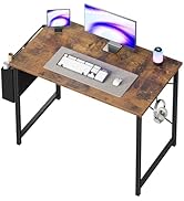 OLIXIS Computer Desk 40 Inch Home Office Desks for Small Spaces, Gaming Writing Study Work Table ...