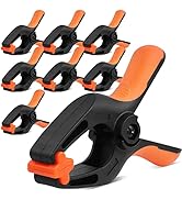 HORUSDY 8-Pack Spring Clamps Heavy Duty, 5-inch Large Plastic Clamps for Crafts with 2-3/8Inch Ja...