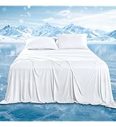 DOWNCOOL Cooling Sheets Queen, Cooling Bed Sheets for Hot Sleepers and Night Sweats, Q-Max>0.4, 4...