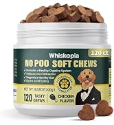 Whiskopia No Poo Chews Coprophagia Deterrent for Dogs, No Poop Eating Deterrent for Dog Provent S...
