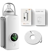 Fast Heating Portable Bottle Warmer,Travel-Easy,18W Fast Charging,6-Speed Temperature Control,Loc...