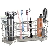 Wall Mount Toothbrush Holder for Shower Stainless Steel Toothbrush Stand, Self-Adhesive Wallmount...
