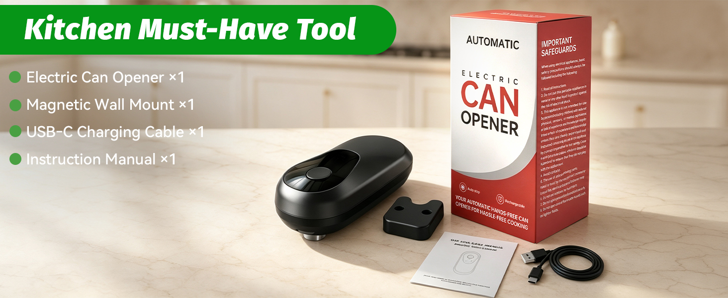 USB-C rechargeable can opener