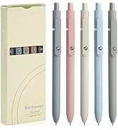 ACEES Gel Pens, 5Pcs 0.5mm Fine Point Pens With Smooth Writing, Quick Dry Aesthetic Pens For Jour...