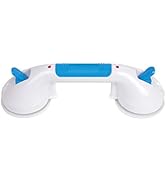 Carex Suction Shower Grab Bar – 12” Ultra Grip Shower Handle - Dual Locking Grab Bars for Bathtub...