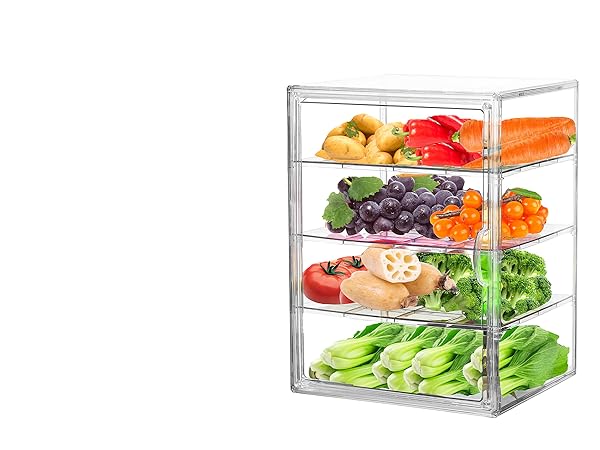 vegetables fruits box acrylic display case bread box airtight