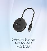 M.2 NVMe &amp; SATA SSD Docking Station, ICY BOX 10Gbps M.2 NVME SSD Reader Adapter External for M Ke...