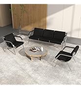kinbor Waiting Room Chairs with Armrest - PU Leather Lobby Reception Chairs, Office Guest Seating...
